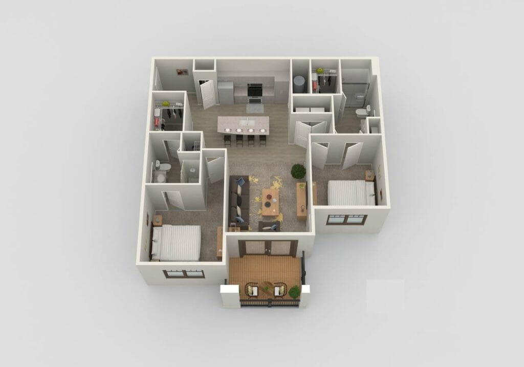 Bradley is a 2BR/2BA Apartment Floorplan in Hilliard